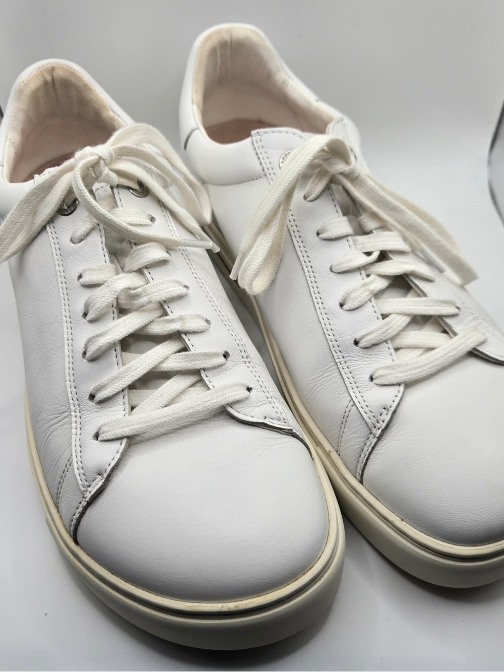 Birkenstock Bend Low White Leather Low-Top Lace Sneakers